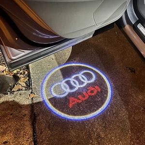 4 Audi car door LED logo lights